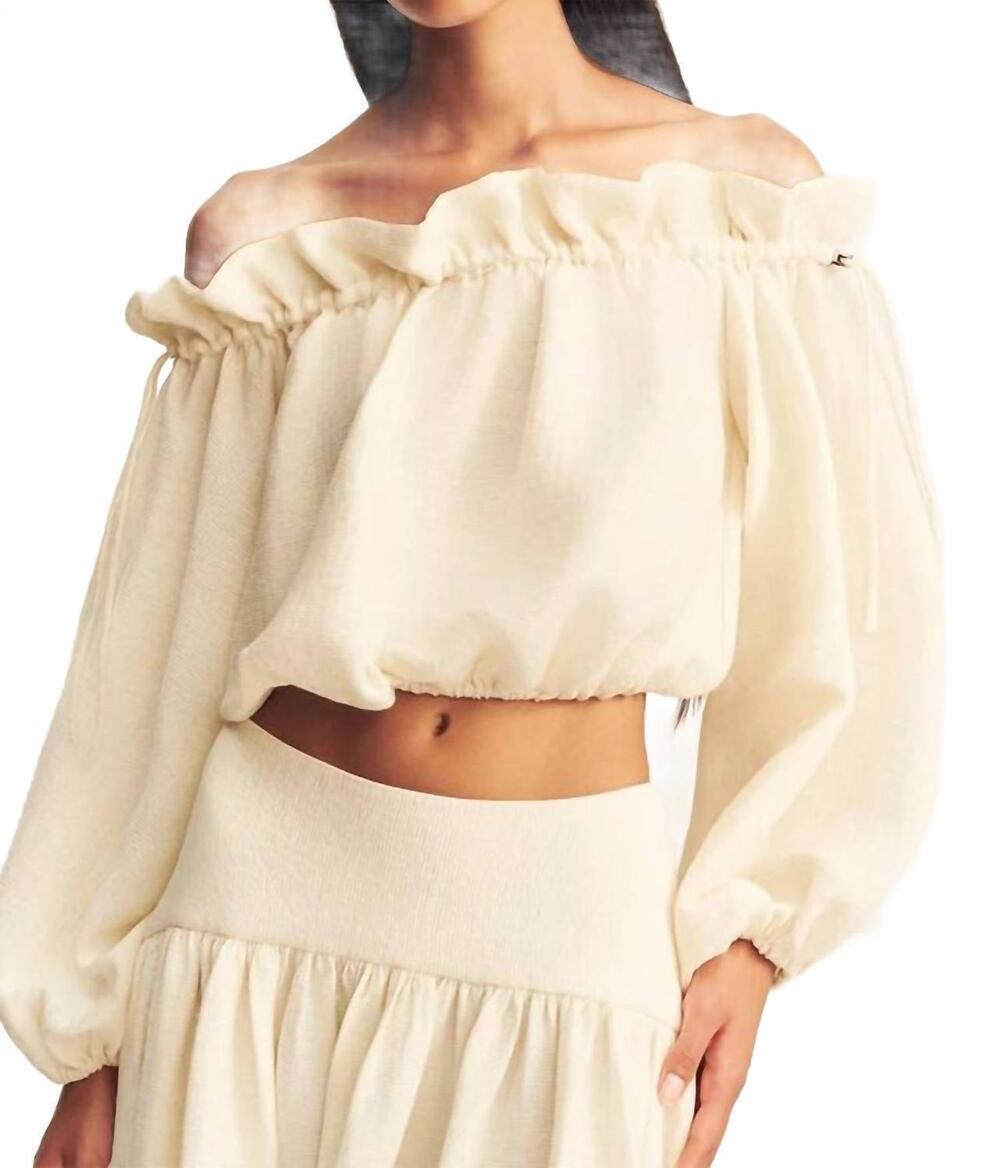 NEW SHONA JOY jasper off shoulder top in resin